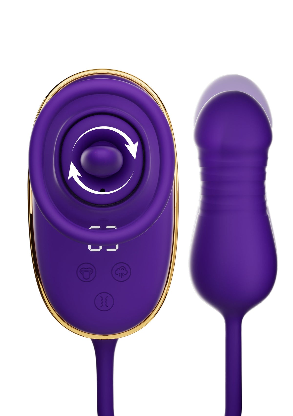 Licking Clitoral Pump & Anal Stimulator PURPLE - 3