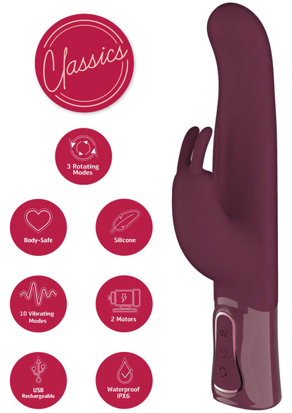 Rotating & Vibrating Thick Rabbit Vibrator PURPLE - 5