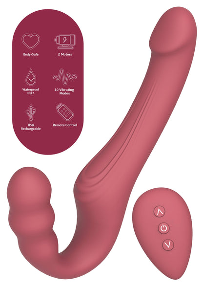 Strapless Strap-On Vibrator PINK - 4