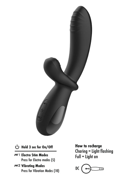 E-Stim G-Spot Vibrator BLACK - 6