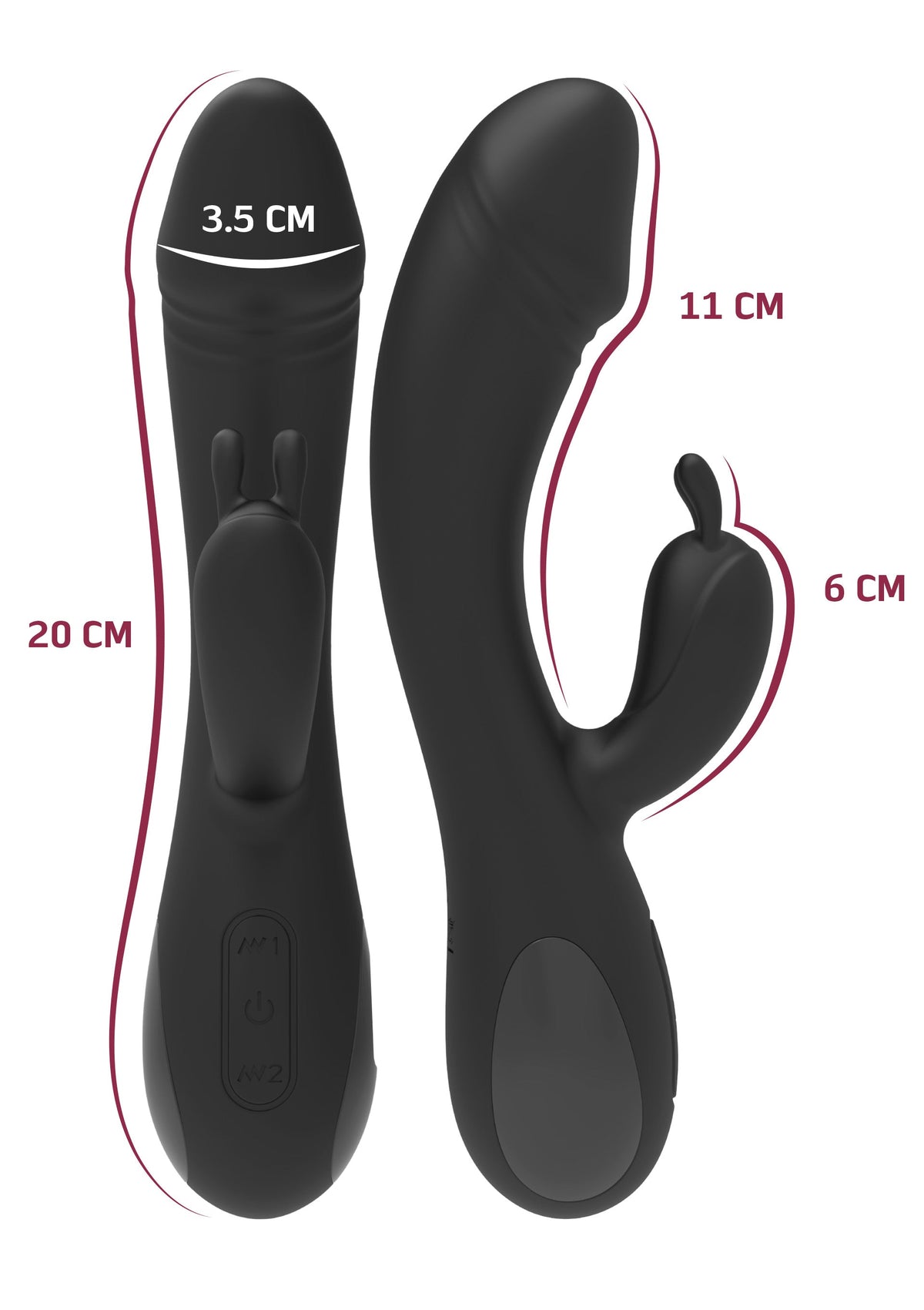 E-Stim Rabbit Vibrator BLACK - 4