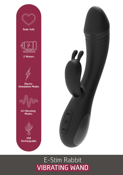 E-Stim Rabbit Vibrator BLACK - 5