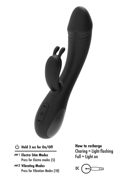 E-Stim Rabbit Vibrator BLACK - 6