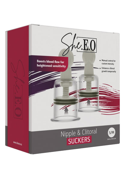 Nipple & Clitoral Suckers S/M WHITE - 2