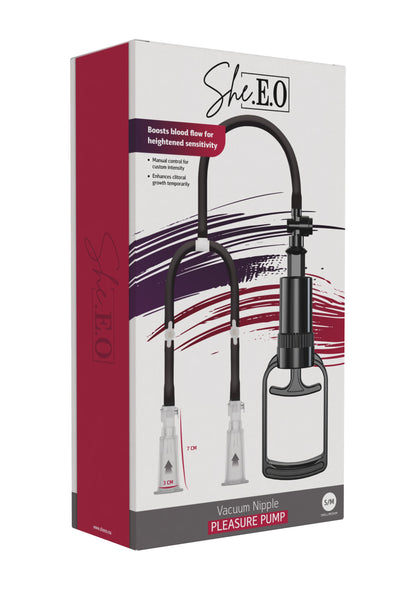 Vacuum Nipple Pleasure Pump S/M BLACK - 2