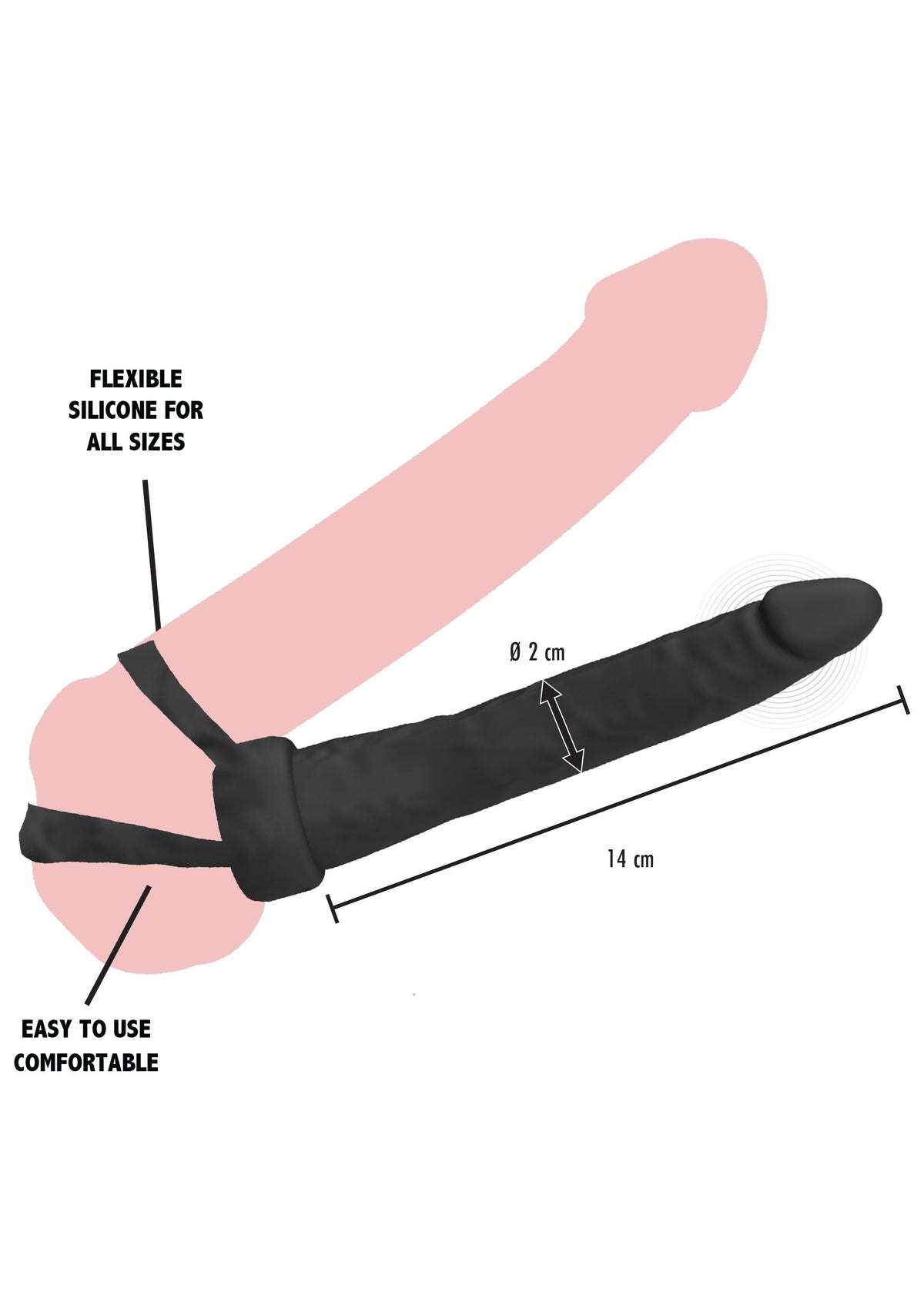 Vibrating Double Trouble Anal Penetrator BLACK - 6