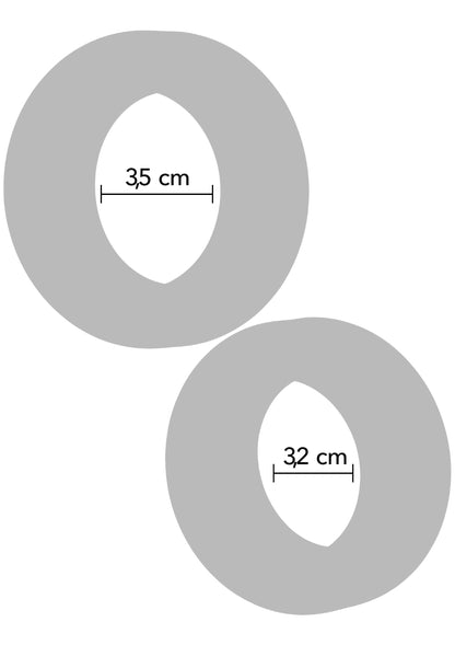 Double Stackers C-Rings 2 Pcs Set L BLACK L - 5