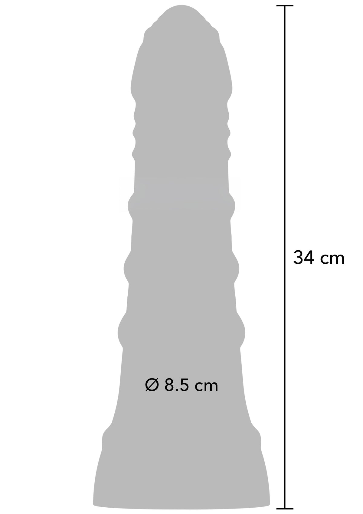 Big Boys Dong PVC 34 cm BLACK - 7