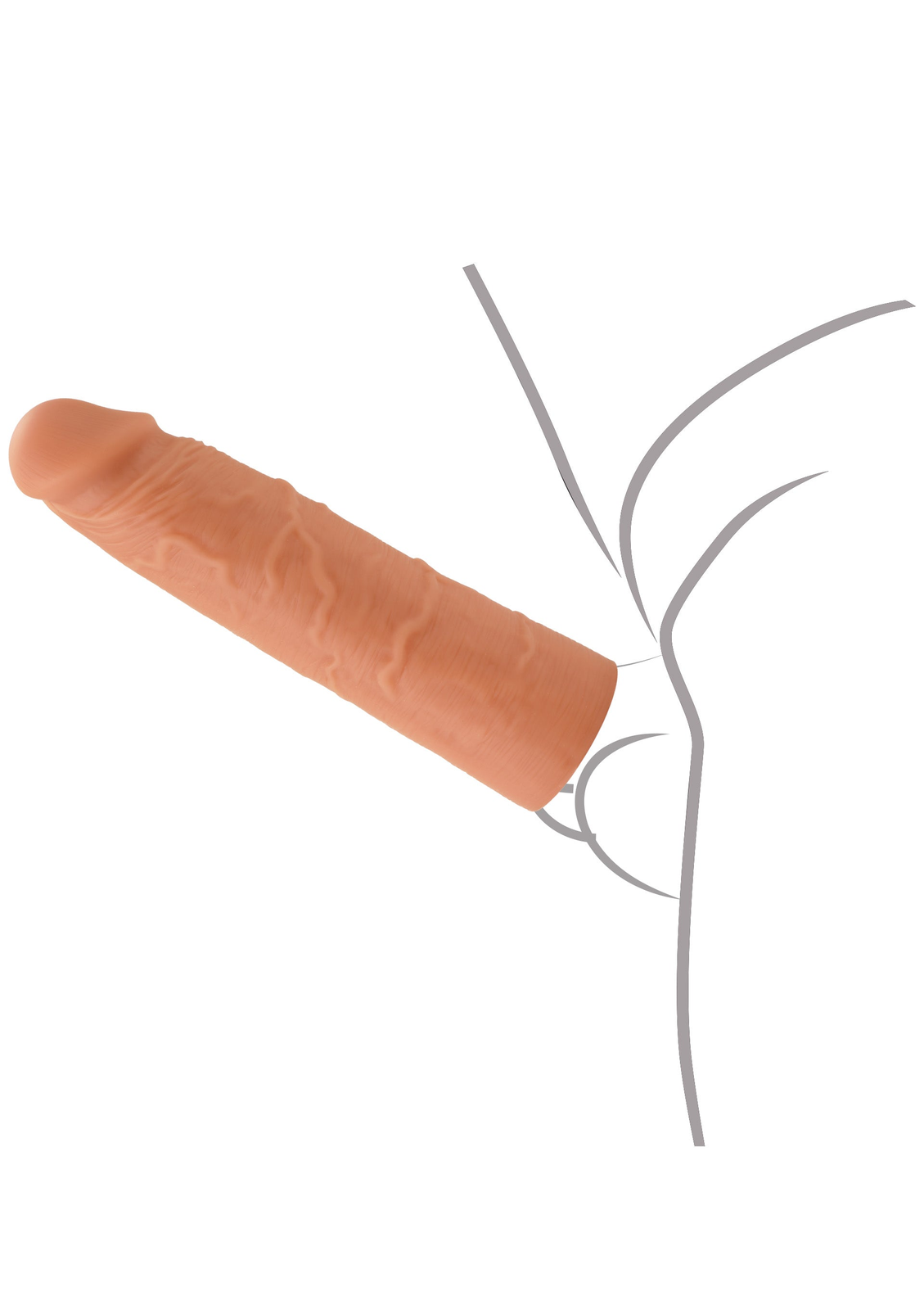 Penis Sleeve Liquid Silicone 18 cm SKIN - 3