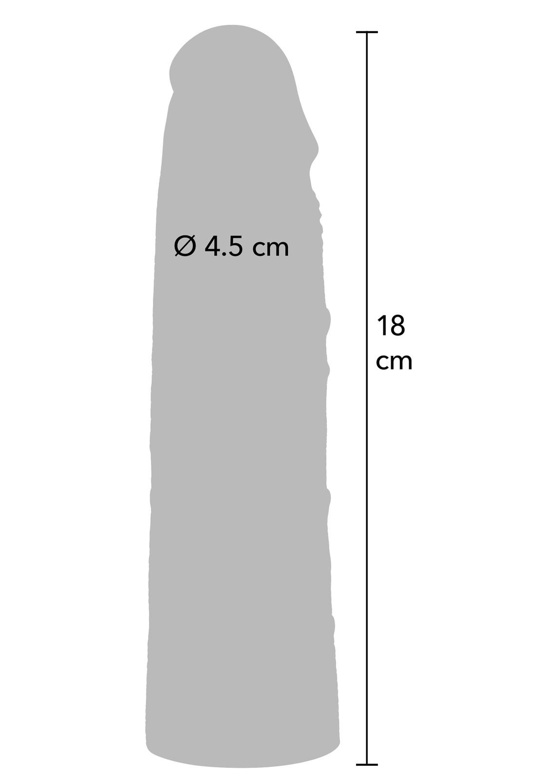 Penis Sleeve Liquid Silicone 18 cm SKIN - 5