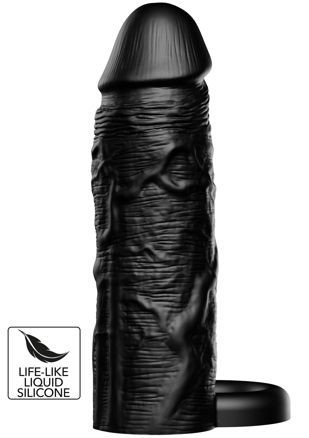 Penis Sleeve Liquid Silicone Ring 15 cm BLACK - 0