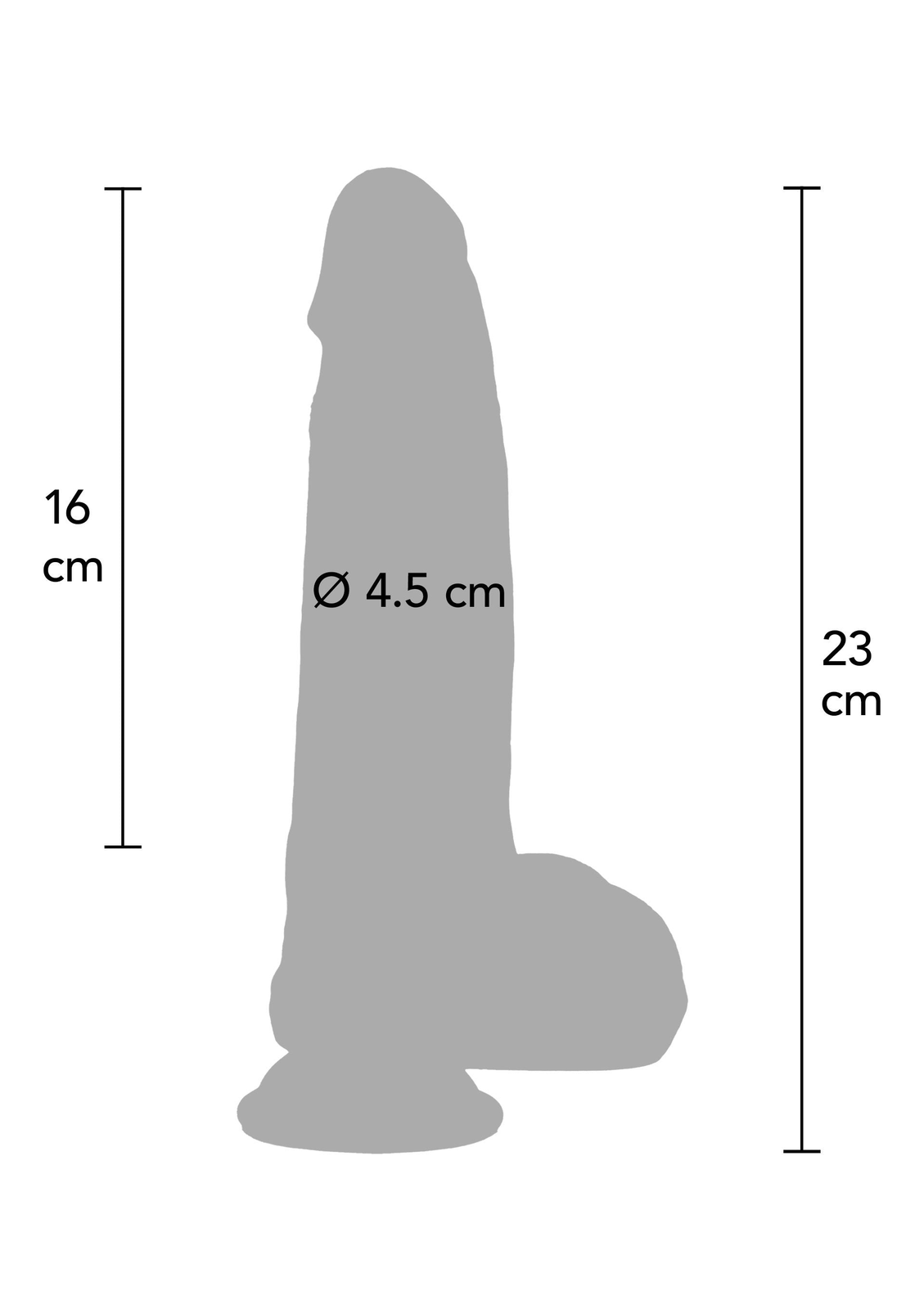 Ultra Realistic Dildo Silicone 18 cm SKIN - 1