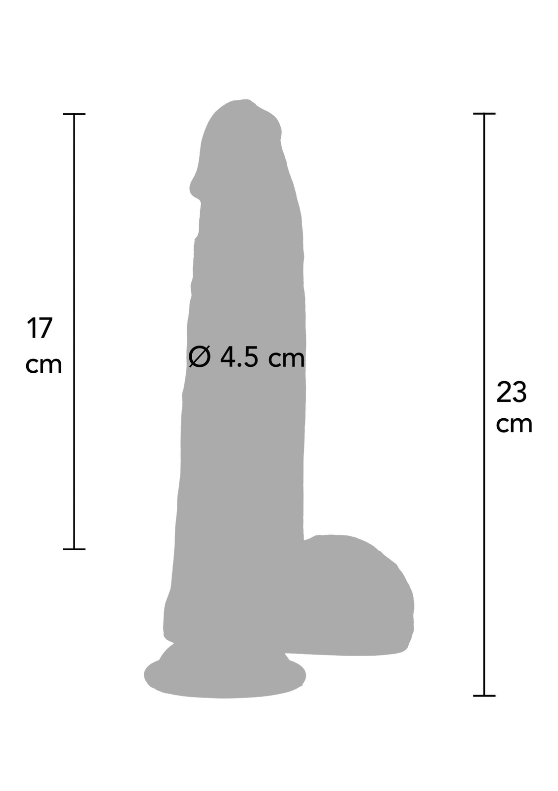 Ultra Realistic Dildo Silicone 21 cm SKIN - 1