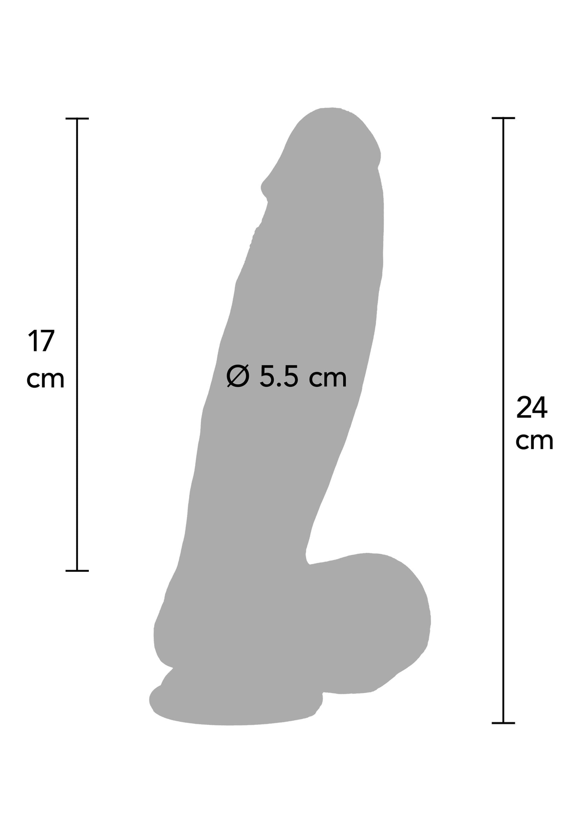 Ultra Realistic Dildo Silicone 22 cm SKIN - 3