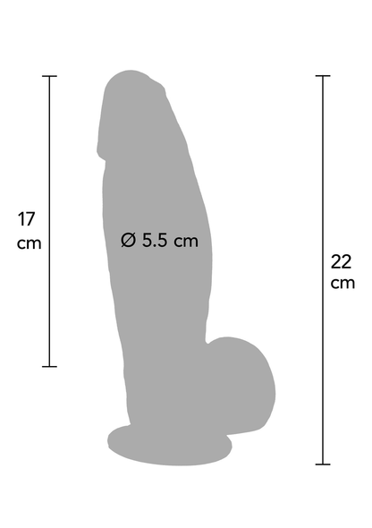 Ultra Realistic Dildo Silicone 22 cm SKIN - 5