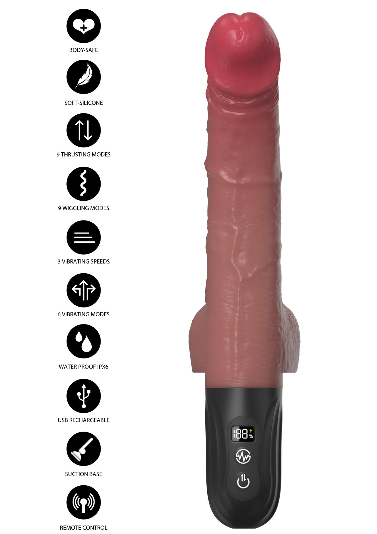 Realistic Thrusting and Wiggling Vibrator SKIN - 2