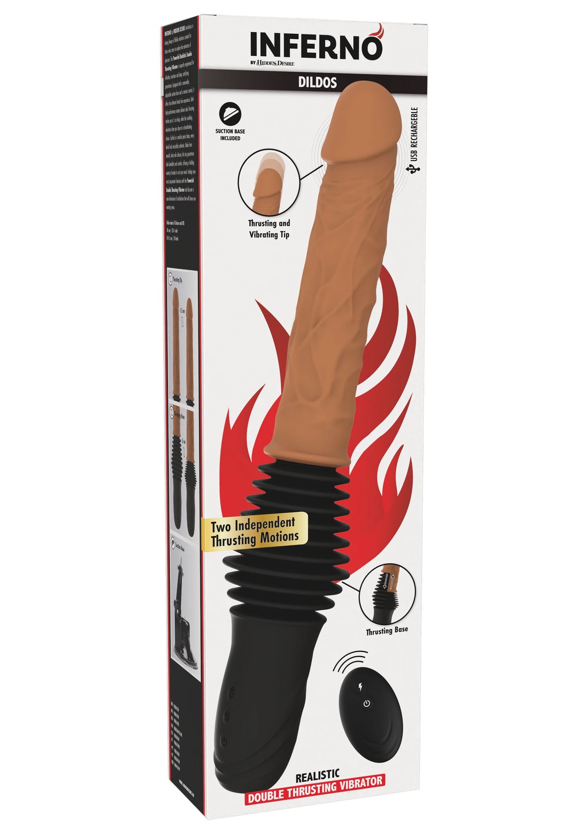 Realistic Double Thrusting Vibrator SKIN - 1