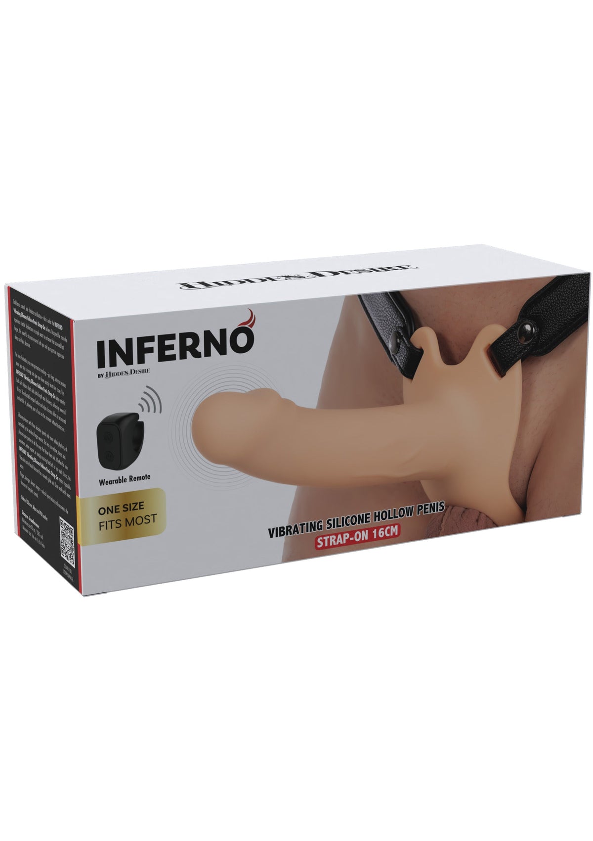 Hollow Penis Strapon Vibrating 16cm SKIN - 1