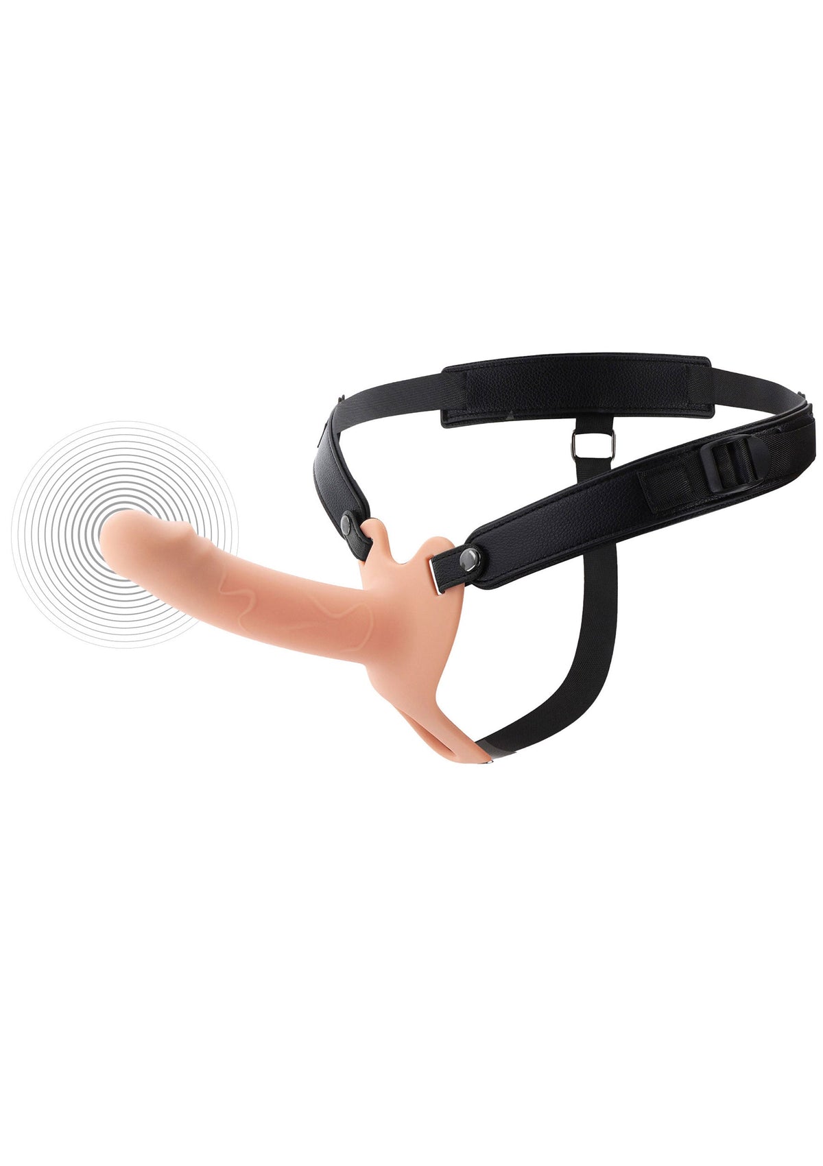 Hollow Penis Strapon Vibrating 16cm SKIN - 4