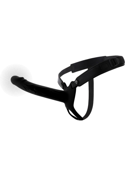 Hollow Penis Strapon Vibrating 20cm BLACK - 5