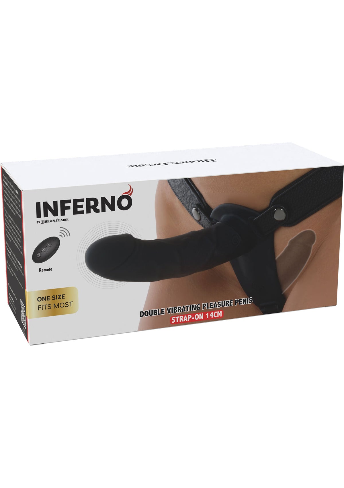 Double Vibrating Pleasure Penis Strapon Silicone 14 cm BLACK - 2