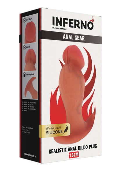 Realistic Buttplug Liquid Silicone 13 cm SKIN - 1