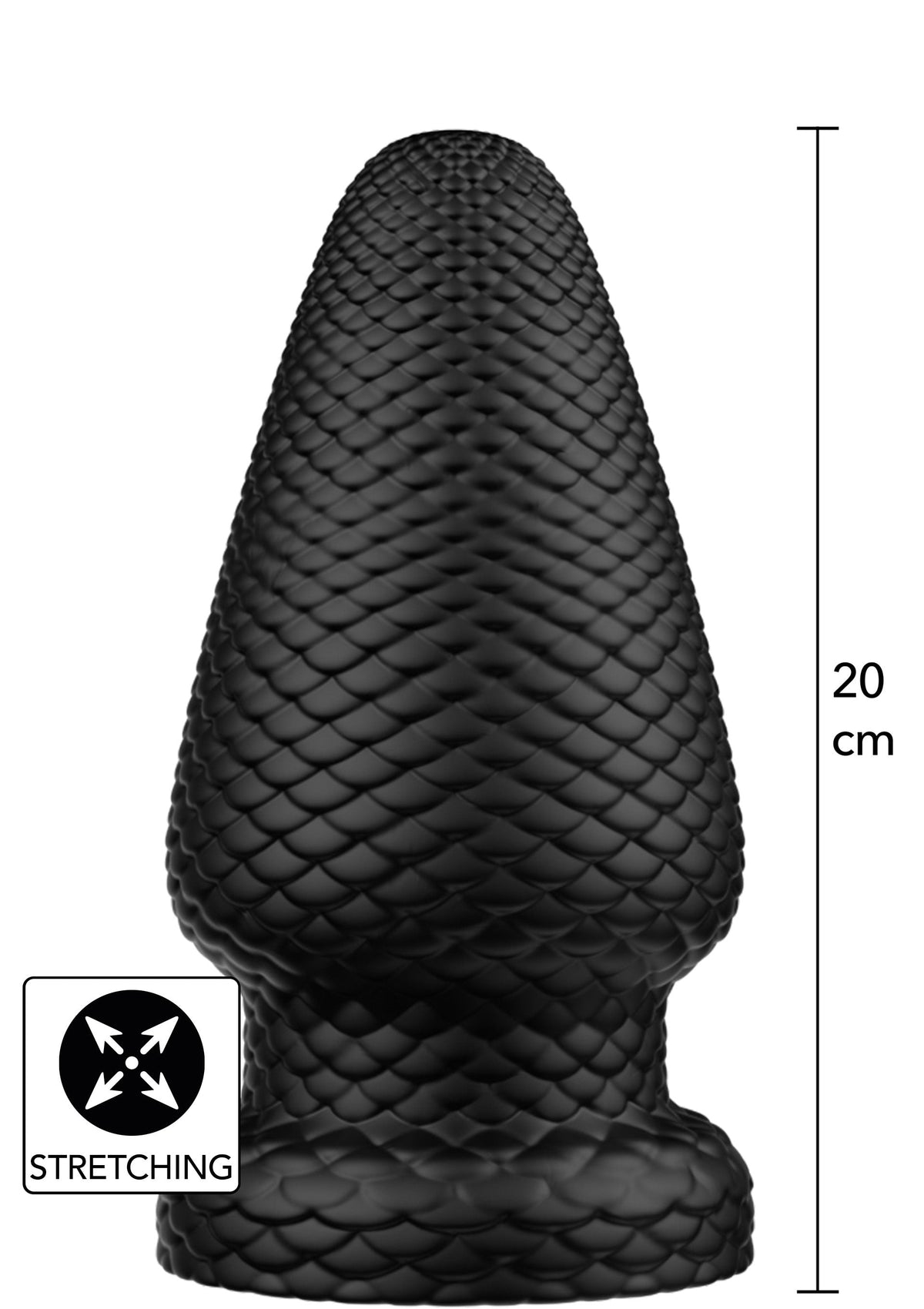 Giant Dragon Butt Plug PVC XL BLACK - 0
