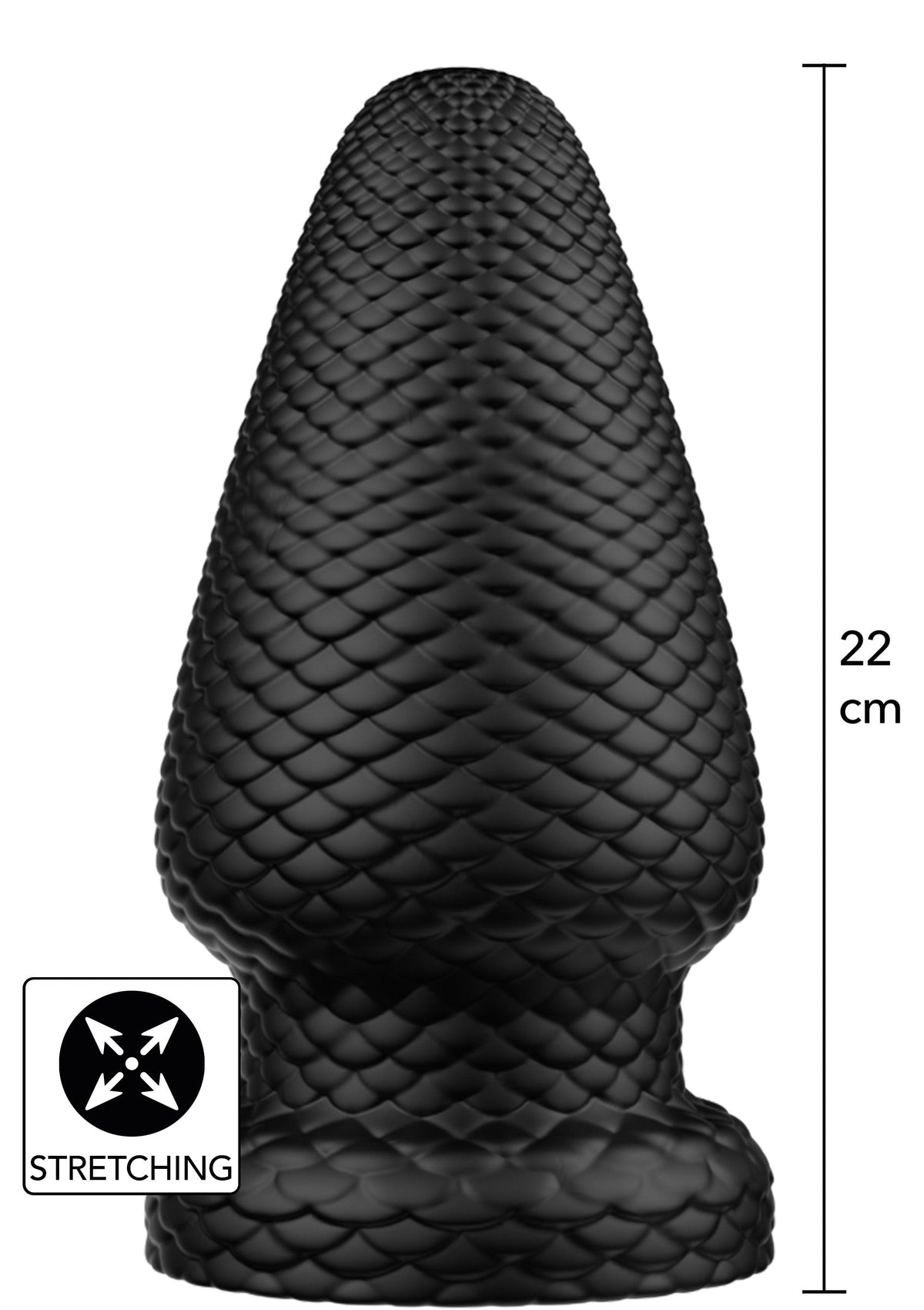 Giant Dragon Butt Plug PVC XXL BLACK - 0