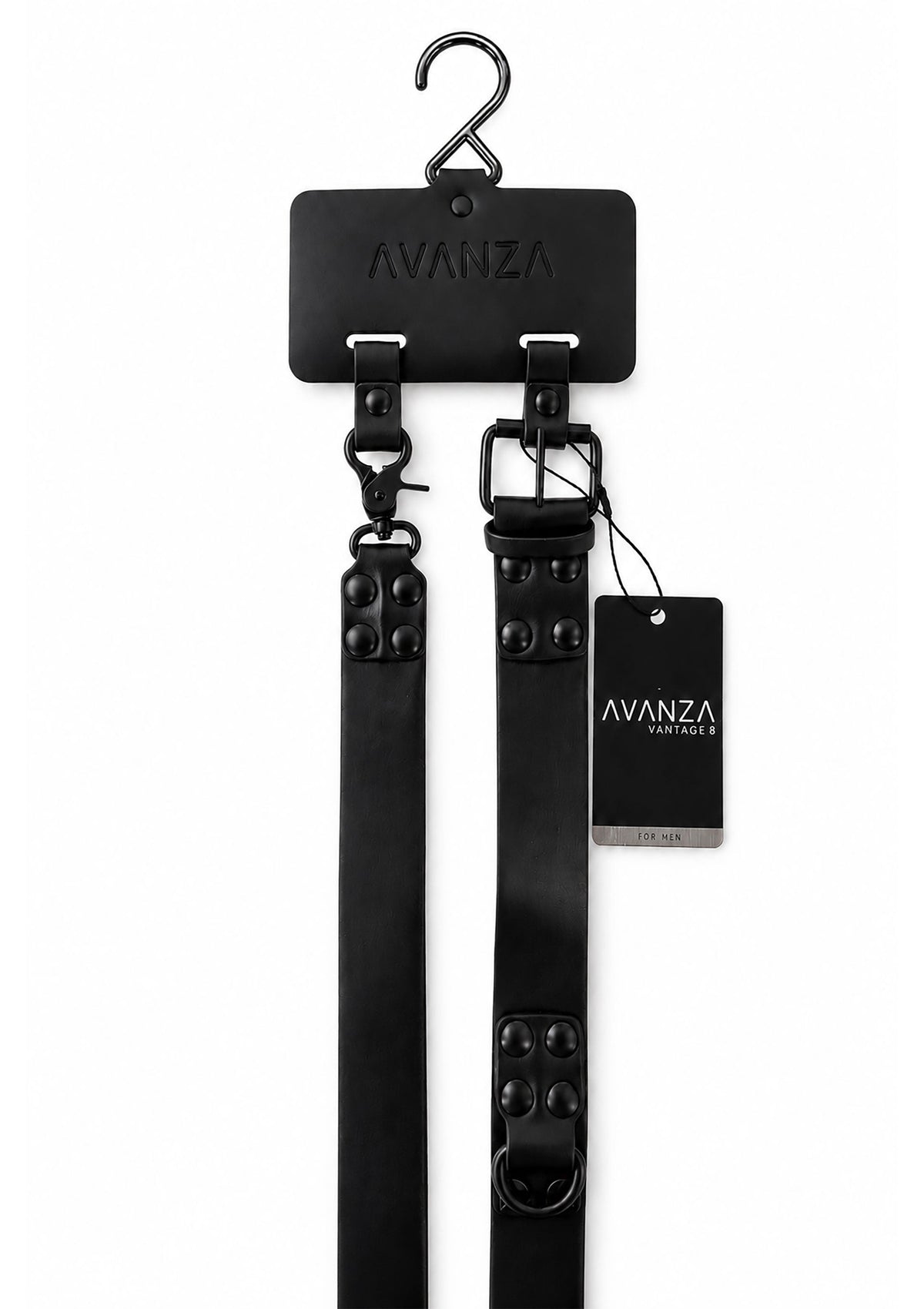 Signature Collar & Short Leash BLACK - 1