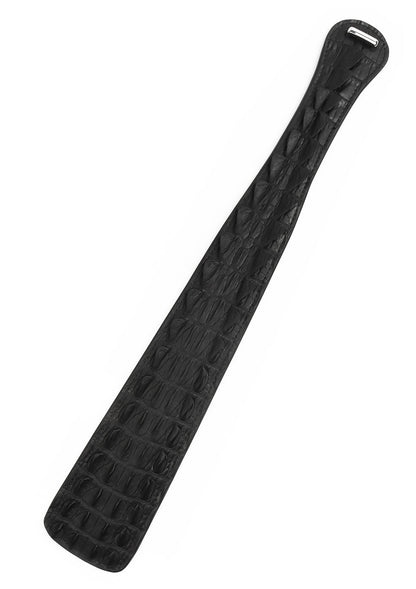 Croc-Embossed Paddle BLACK - 2