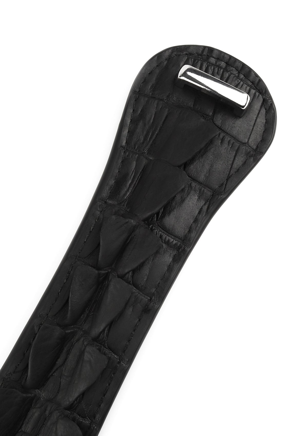 Croc-Embossed Paddle BLACK - 4