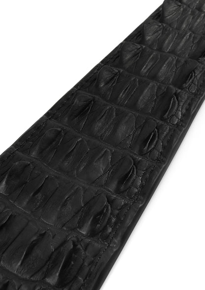 Croc-Embossed Paddle BLACK - 6