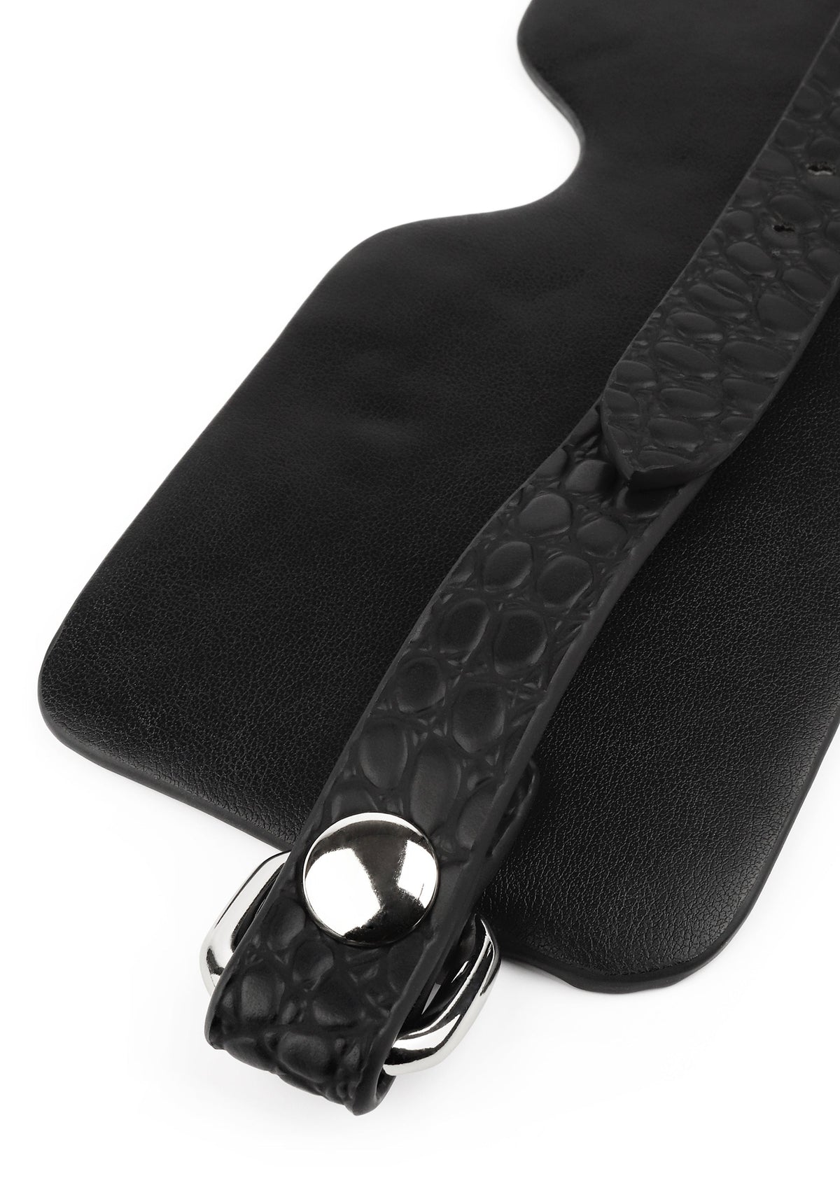 Croc-Embossed Blindfold BLACK - 5