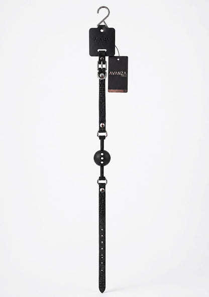 Croc-Embossed Ball Gag BLACK - 1