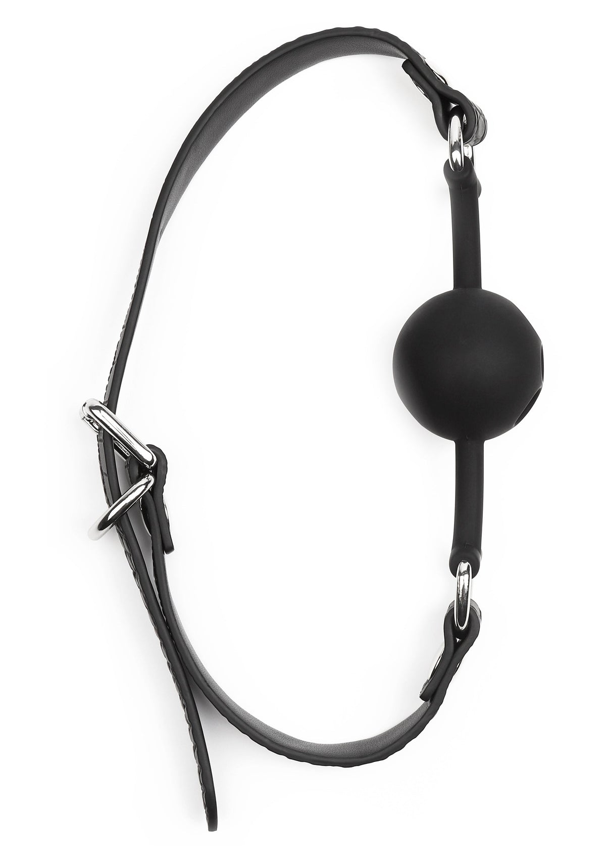 Croc-Embossed Ball Gag BLACK - 3