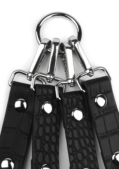 Croc-Embossed Hogtie BLACK - 4