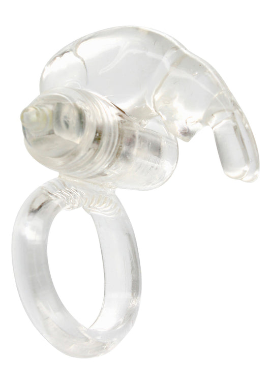 Seven Creations Rabbit Vibrating Cockring - Transparent