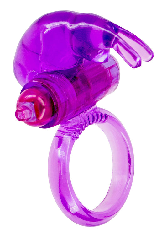 Seven Creations Rabbit Vibrating Cockring - Purple