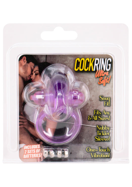 Seven Creations Rabbit Vibrating Cockring - Paars
