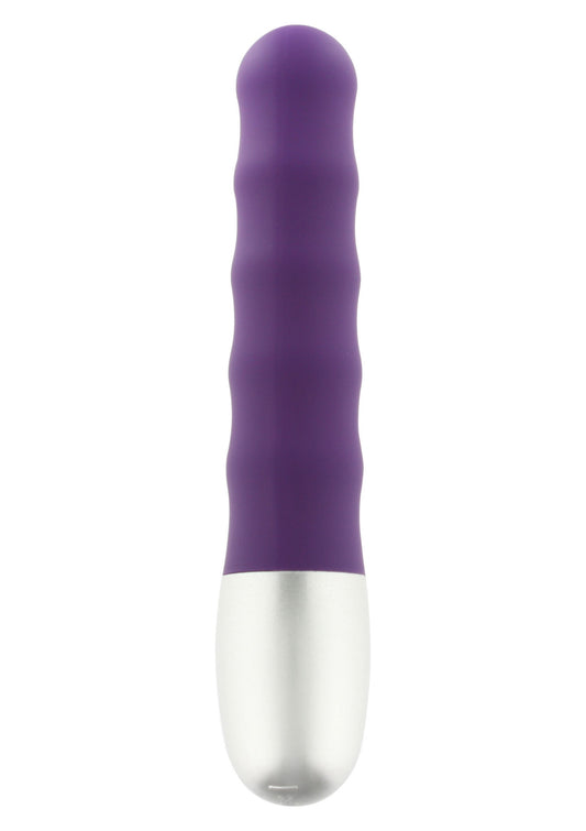 Seven Creations Discretion Ribbed Vibrator - Purple