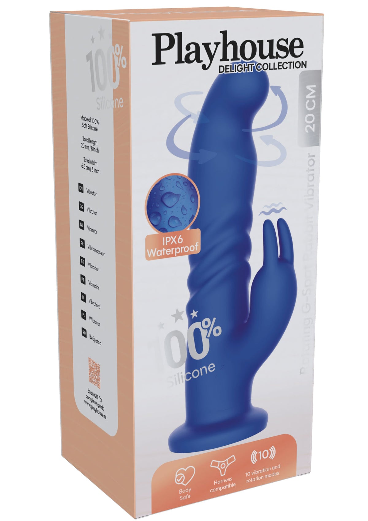 Rotating G-Spot Rabbit Vibrator BLUE - 1