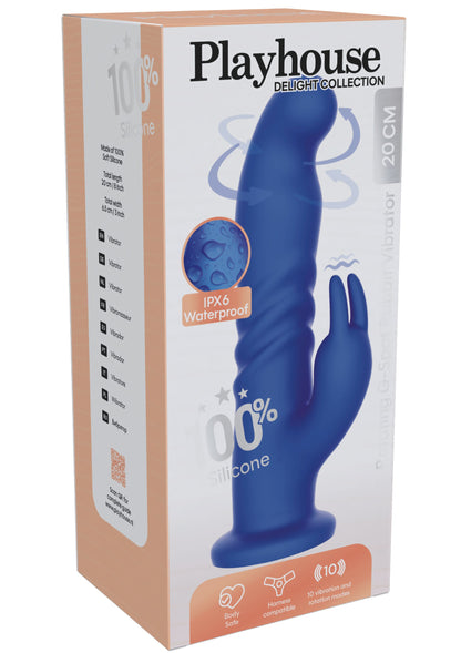 Rotating G-Spot Rabbit Vibrator BLUE - 1