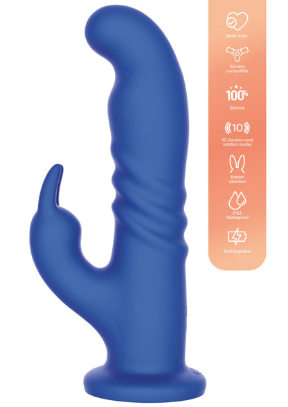 Rotating G-Spot Rabbit Vibrator BLUE - 6