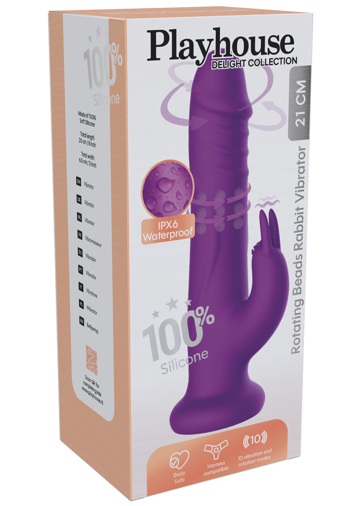 Rotating Beads Rabbit Vibrator PURPLE - 1