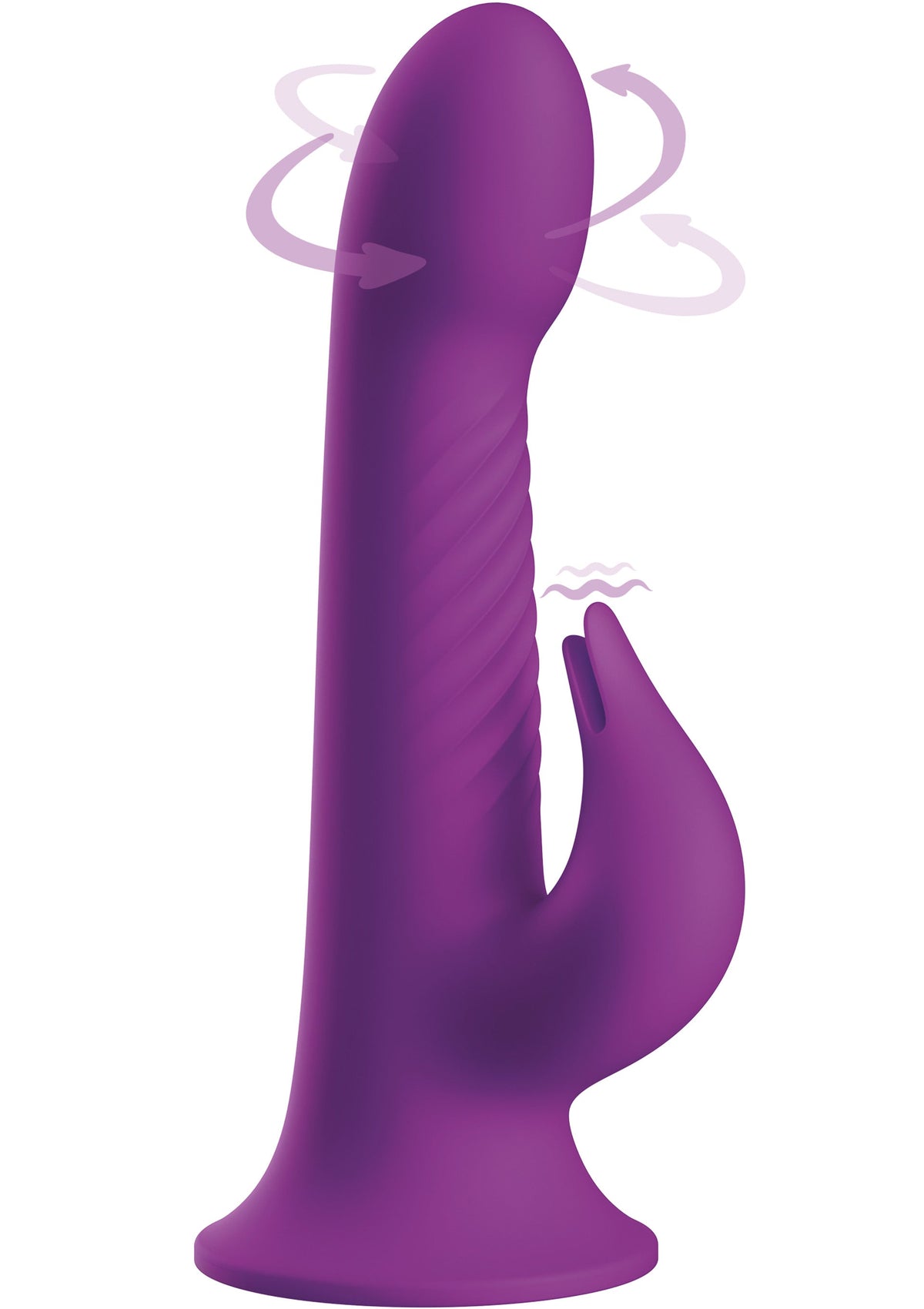 Rotating Flutter Rabbit Vibrator PURPLE - 1