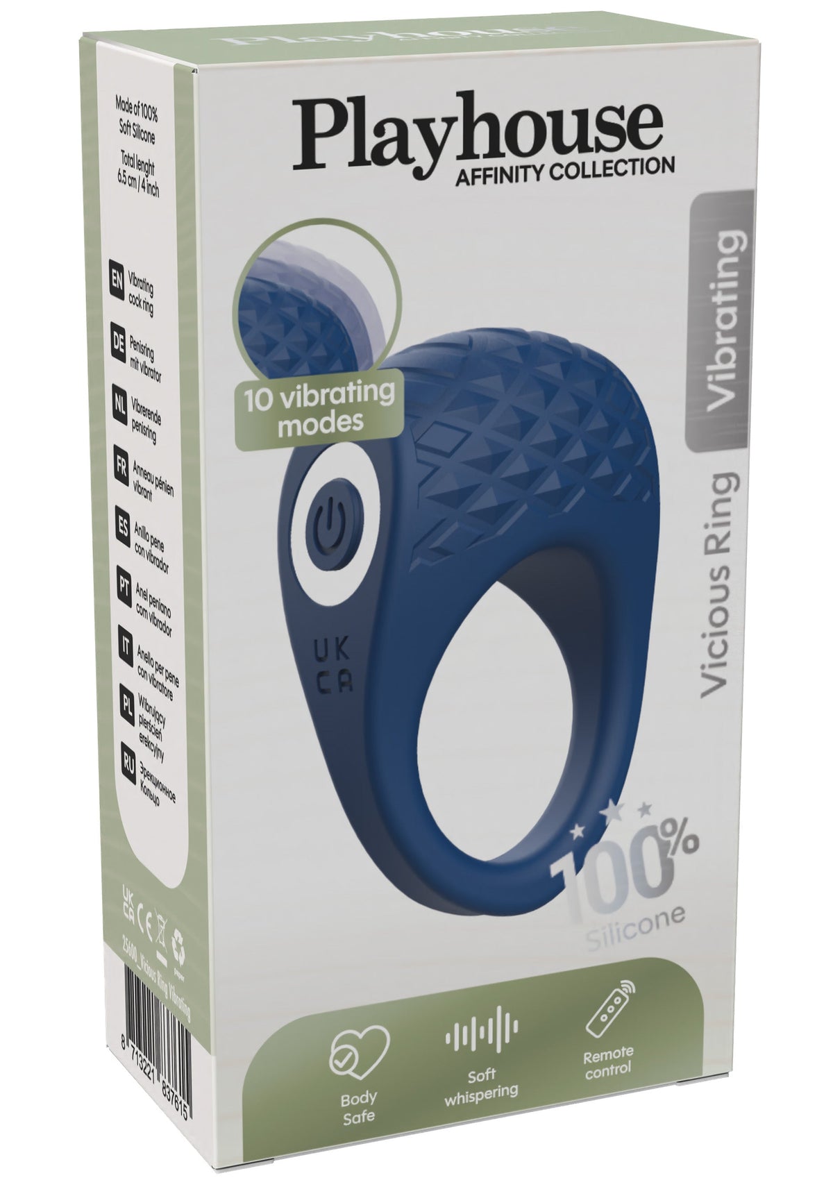 Vicious Ring Vibrating + Remote BLUE - 1