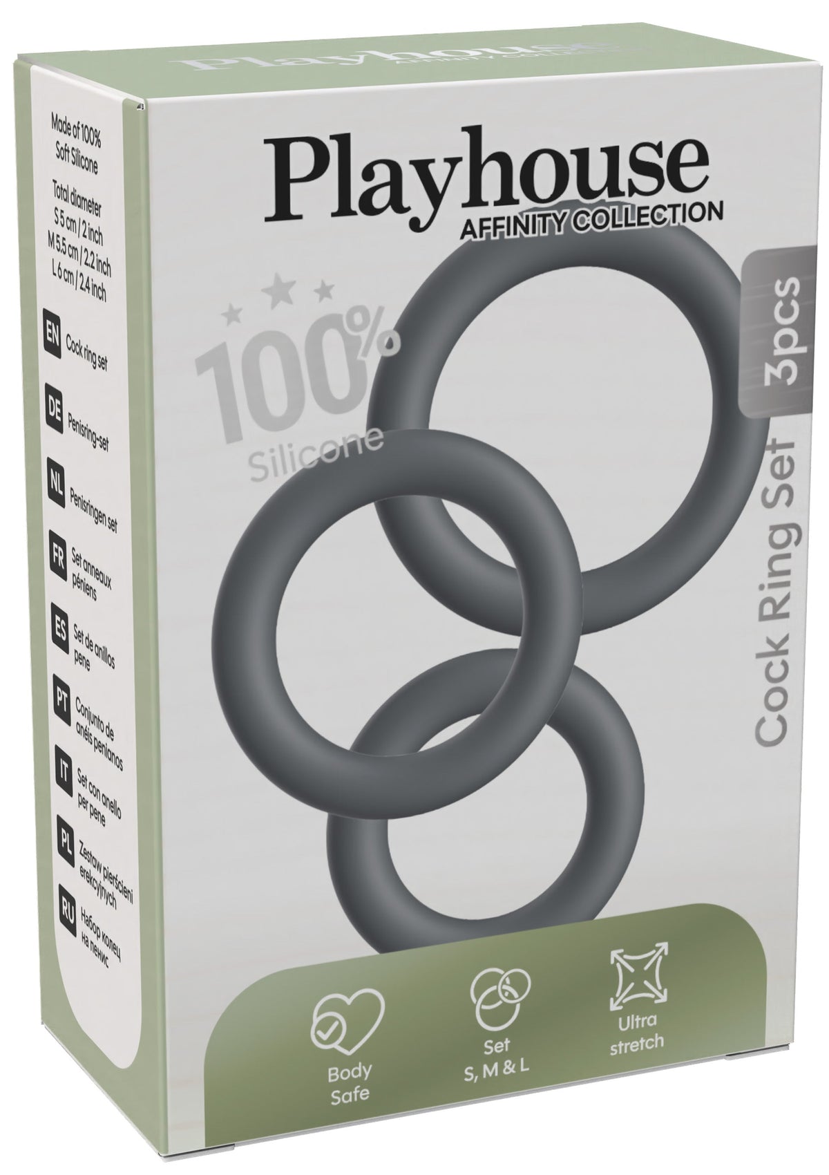 Cock Ring Set 3pcs GREY - 0