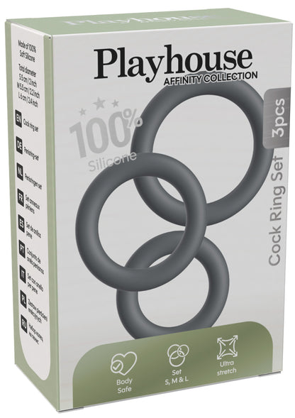 Cock Ring Set 3pcs GREY - 0