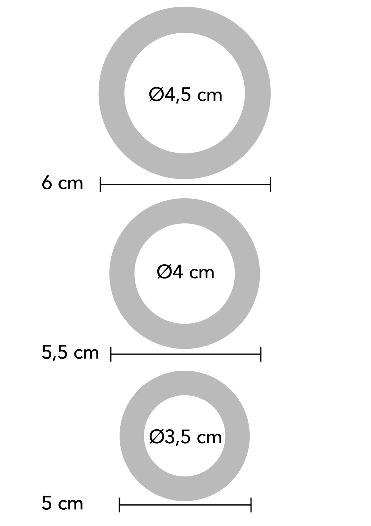 Cock Ring Set 3pcs GREY - 3
