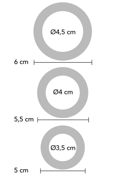 Cock Ring Set 3pcs GREY - 3